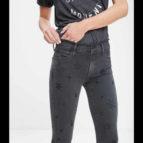 embroidered star jeans